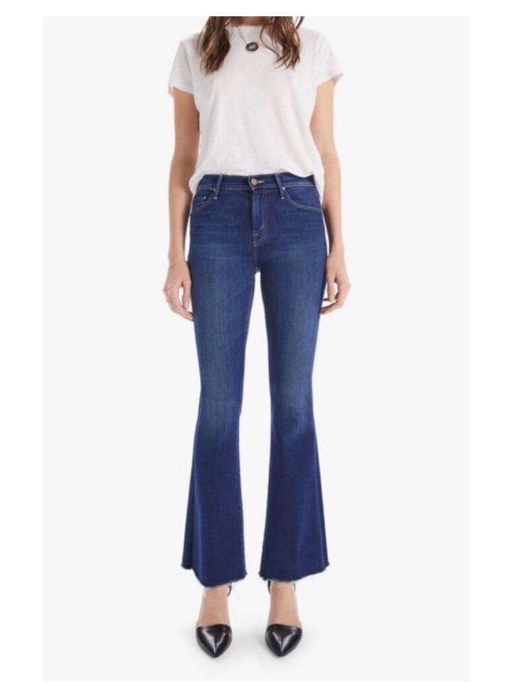 Mother The Weekender Fray Flare Jeans Waist 31